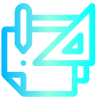 logo stilizzato progettazione foglio squadra e matita